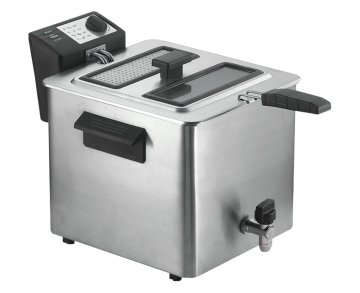 RGV FRY TYPE 8/N Singolo 8 L 3000 W Friggitrice Nero, Stainless steel