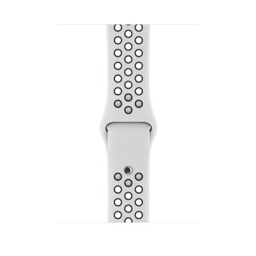 Apple MQWQ2ZM/A accessorio indossabile intelligente Band Nero, Platino Fluoroelastomero