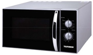 Telefunken M01627 forno a microonde Nero, Argento Superficie piana 23 L 800 W