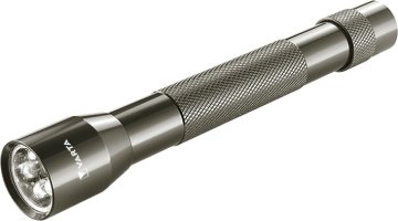 Varta Aluminium F10 LED Flashlight (incl. 2x Longlife Power AA Batterie per l'uso quotidiano, 150 lumen, antiurto, 3 anni di garanzia) argento per la casa, il campeggio, l'outdoor