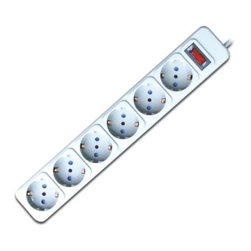 Techmade SPIX-B-6 prolunghe e multiple 6 presa(e) AC Bianco