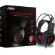 MSI DS502 Auricolare Cablato A Padiglione Gaming Nero, Rosso 3