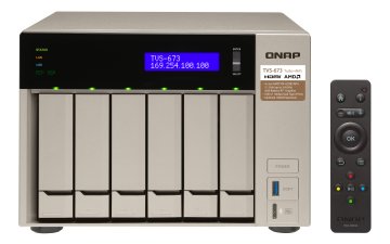 QNAP TVS-673 NAS Tower AMD Embedded R-Series SoC RX-421BD 8 GB DDR4 0 TB QNAP Turbo System Oro
