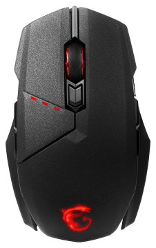 MSI Clutch GM70 mouse Ambidestro RF Wireless + USB Type-A Ottico 18000 DPI