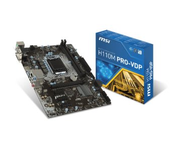 MSI H110M PRO-VDP Intel® H110 LGA 1151 (Socket H4) micro ATX