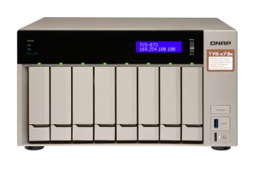 QNAP TVS-873E NAS Tower AMD Embedded R-Series SoC RX-421BD 8 GB DDR4 QNAP Turbo System Grigio