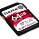 Kingston Technology SD Canvas React 64 GB SDXC UHS-I Classe 10 3