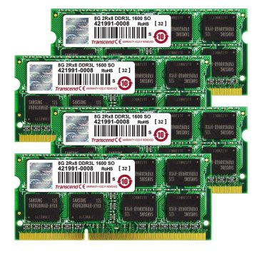 Transcend JetRam TS32GJMA584H memoria 32 GB 4 x 8 GB DDR3 1600 MHz