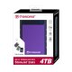 Transcend StoreJet 25H3 disco rigido esterno 4 TB Nero, Viola 4