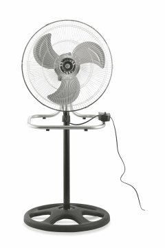 Kooper 2414861 ventilatore Nero, Acciaio inox