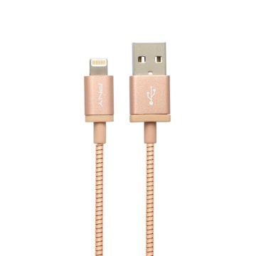 PNY USB A/Lightning 1.2 m 1,2 m Oro, Metallico