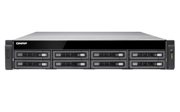 QNAP TS-EC880U R2 NAS Armadio (2U) Famiglia Intel® Xeon® E3 v3 E3-1246V3 4 GB DDR3 0 TB QNAP Turbo System Nero, Grigio
