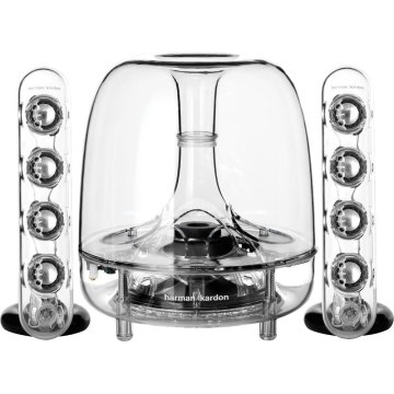 Harman/Kardon HARSSTICKBTEU set di altoparlanti 65 W Universale Trasparente 2.1 canali 20 W Bluetooth