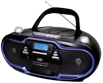 Trevi 057404 impianto stereo portatile Digitale 20 W AM, FM Nero, Blu Riproduzione MP3