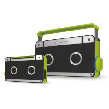 Techmade JWH-C2 altoparlante portatile e per feste Altoparlante portatile stereo Nero, Verde 10 W