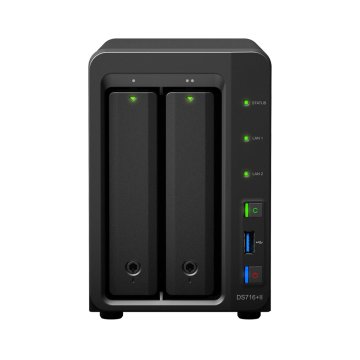 Synology DiskStation DS716+II server NAS e di archiviazione Desktop Intel® Celeron® N3160 2 GB DDR3 0 TB DiskStation Manager Nero