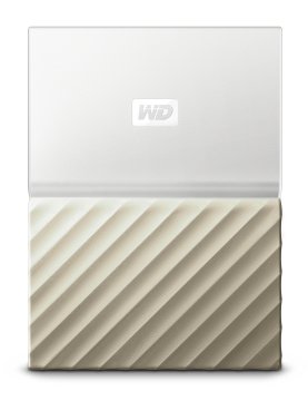 Western Digital My Passport Ultra disco rigido esterno 2 TB USB 3.2 Gen 1 (3.1 Gen 1) Oro, Bianco