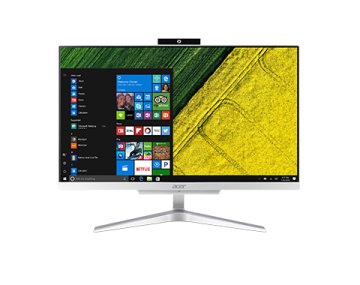 Acer Aspire C24-860 Intel® Core™ i5 i5-7200U 60,5 cm (23.8") 1920 x 1080 Pixel PC All-in-one 8 GB DDR4-SDRAM 256 GB SSD Windows 10 Pro Wi-Fi 5 (802.11ac) Argento