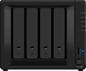 Synology DiskStation DS918+ server NAS e di archiviazione Desktop Intel® Celeron® J3455 4 GB DDR3L 0 TB DiskStation Manager Nero