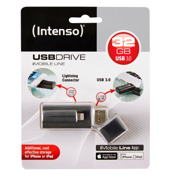 Intenso iMobile Line unità flash USB 32 GB USB Type-A / Lightning 3.2 Gen 1 (3.1 Gen 1) Nero
