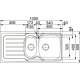 Franke OLX 651 Lavello montato su piano Rettangolare Acciaio inox 3