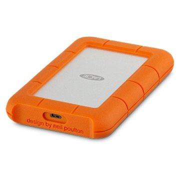 LaCie Rugged USB-C disco rigido esterno 4 TB Arancione, Argento