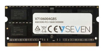 V7 4GB DDR3 PC3-10600 - 1333mhz SO DIMM Notebook Módulo de memoria - V7106004GBS