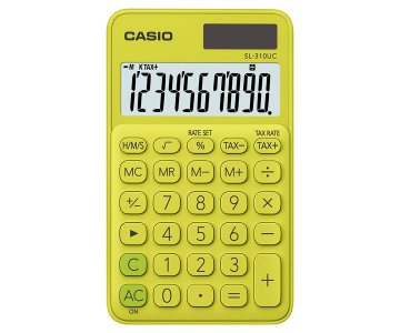 Casio SL-310UC-YG calcolatrice Tasca Calcolatrice di base Giallo