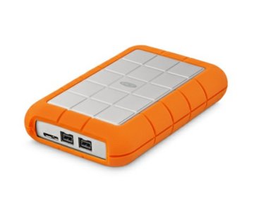 LaCie Rugged Triple disco rigido esterno 1 TB 5400 Giri/min 2.5" USB 3.2 Gen 1 (3.1 Gen 1) Arancione, Bianco