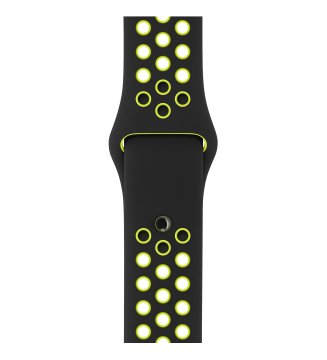 Apple Cinturino Nike Sport nero/Volt (38 mm)