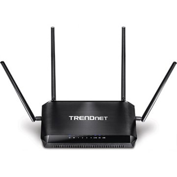 Trendnet AC2600 StreamBoost router wireless Gigabit Ethernet Nero