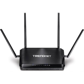 Trendnet AC2600 StreamBoost router wireless Gigabit Ethernet Nero