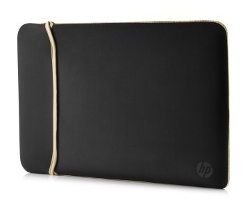 HP Reversible Neoprene 39,6 cm (15.6") Custodia a tasca Nero, Oro