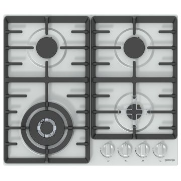 Gorenje GW641X Nero, Acciaio inox Da incasso Gas 4 Fornello(i)
