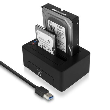 Ewent EW7014 docking station per unità di archiviazione USB 3.2 Gen 1 (3.1 Gen 1) Type-A Nero