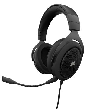 Corsair HS60 Auricolare Cablato A Padiglione Gaming Nero, Carbonio