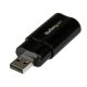 StarTech.com Scheda Audio Esterna Stereo USB 2.0 - Adattatore esterno scheda audio Stereo USB 2.0 a 3,5 mm Jack audio 3