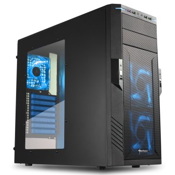 Sharkoon T28 Desktop Nero, Blu