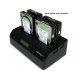 StarTech.com Docking Station per Hard Disk a 4 Slot - Duplicatore ed Eraser USB 3.0/eSATA per SSD/HDD SATA - Dock Standalone 1:3 per Hard Drive con funzione Clone - Carica dall'Alto, non necessita di  5