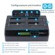 StarTech.com Docking Station per Hard Disk a 4 Slot - Duplicatore ed Eraser USB 3.0/eSATA per SSD/HDD SATA - Dock Standalone 1:3 per Hard Drive con funzione Clone - Carica dall'Alto, non necessita di  10