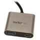 StarTech.com Hub USB-C a 2 porte con Power Delivery - USB-C a USB-A e USB-C - Hub Concentratore USB 3.0 3