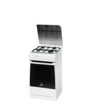 Indesit KN1G11S(W)/I cucina Elettrico Gas Nero, Bianco
