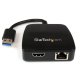 StarTech.com Mini Stazione Docking USB 3.0 a HDMI e Ethernet Gigabit - USB3.0 a NIC Gbe/HDMI e Ethernet 2 in 1 2