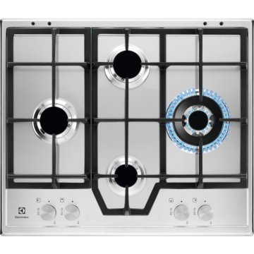 Electrolux KGS6456SX piano cottura Acciaio inox Da incasso Gas 4 Fornello(i)