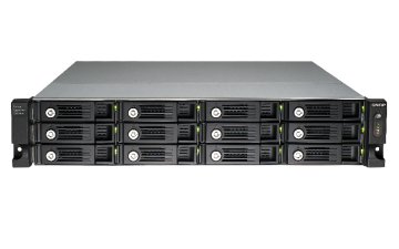 QNAP UX-1200U-RP array di dischi 0 TB Armadio (2U) Nero