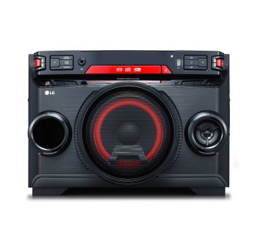 LG OK45 Mini impianto audio domestico 220 W Nero, Rosso