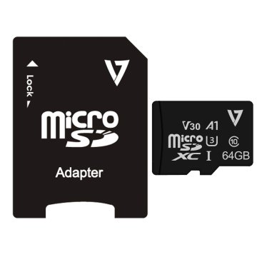 V7 Scheda microSDXC 64 GB UHS-3 V30 A1 + adattatore