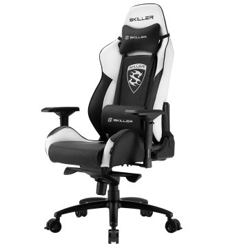 Sharkoon SKILLER SGS3 Sedia da gaming per PC Seduta imbottita Nero, Bianco