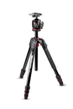 Manfrotto MK190GOA4-BHX treppiede Fotocamere digitali/film 3 gamba/gambe Nero, Rosso