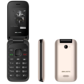 New Majestic TLF LUCKY 61R FLIP 6,1 cm (2.4") 82 g Nero, Oro Telefono cellulare basico